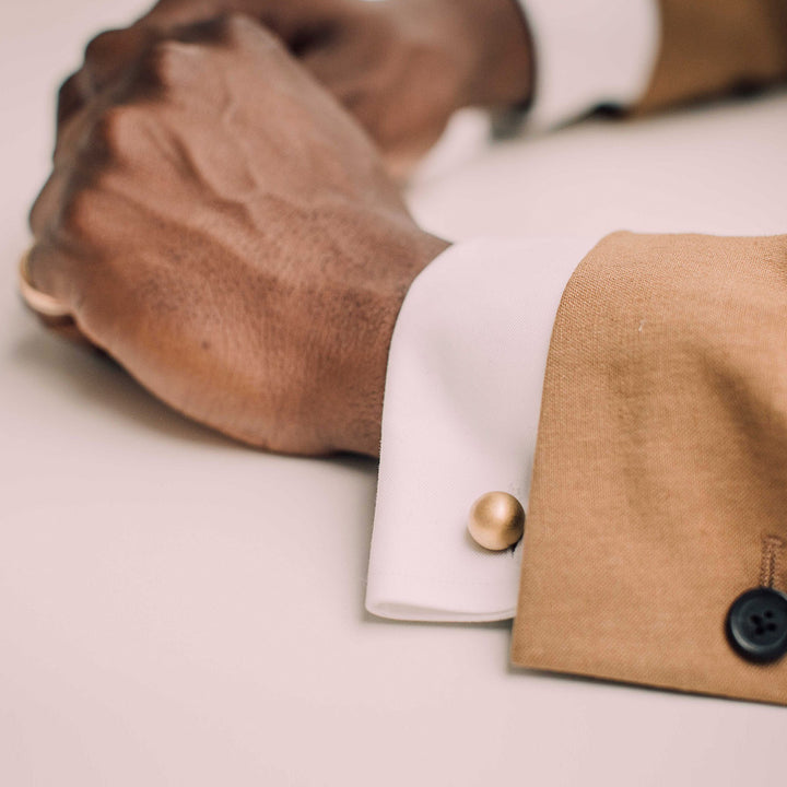 grafton gold cufflink | matte gold cufflink