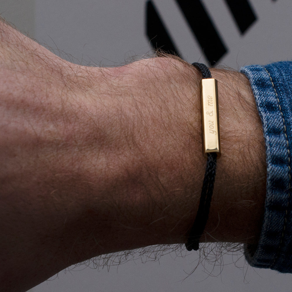 mens bracelet | black gold bracelet