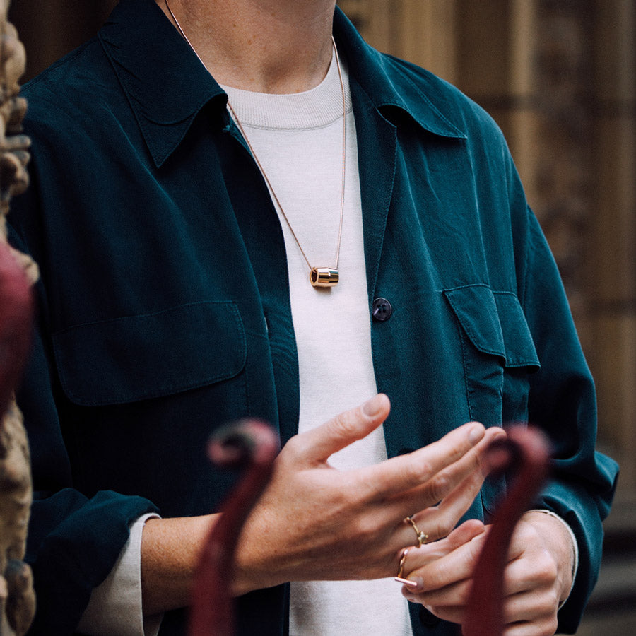 hope rose gold necklace | how to wear | london fashion week