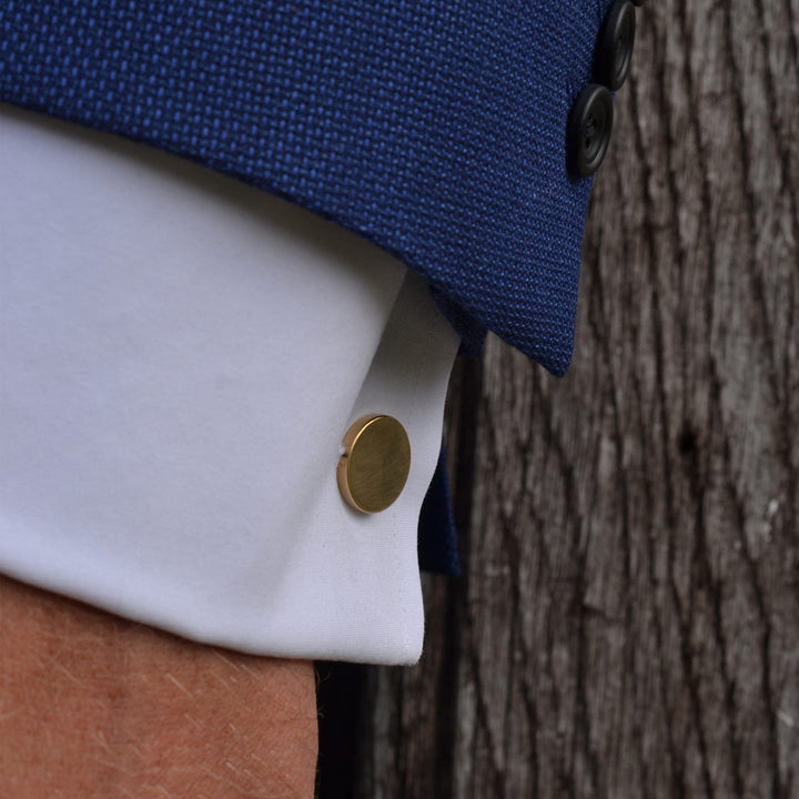 dot brass cufflinks | how to wear
