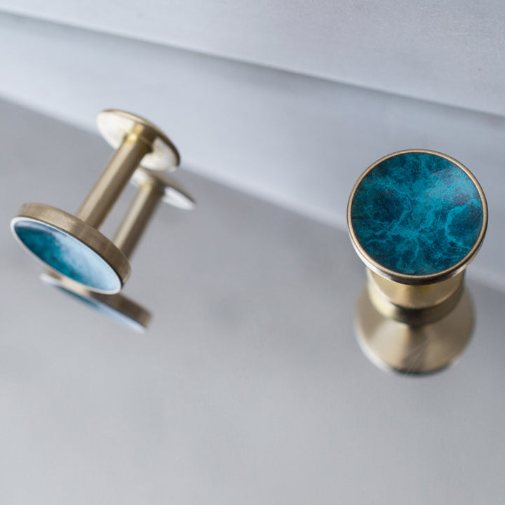teal patina cufflinks | unique cufflinks