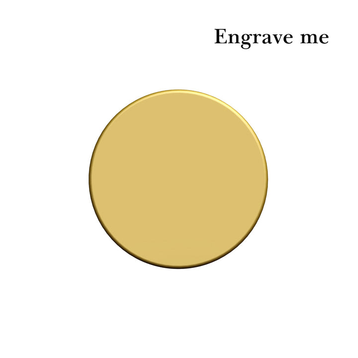 dot brass cufflinks and pin | 15mm | engravable gold cufflink and pin