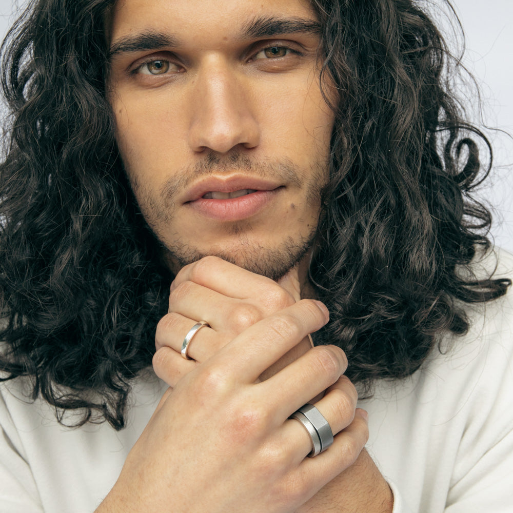 Bacchus silver signet ring